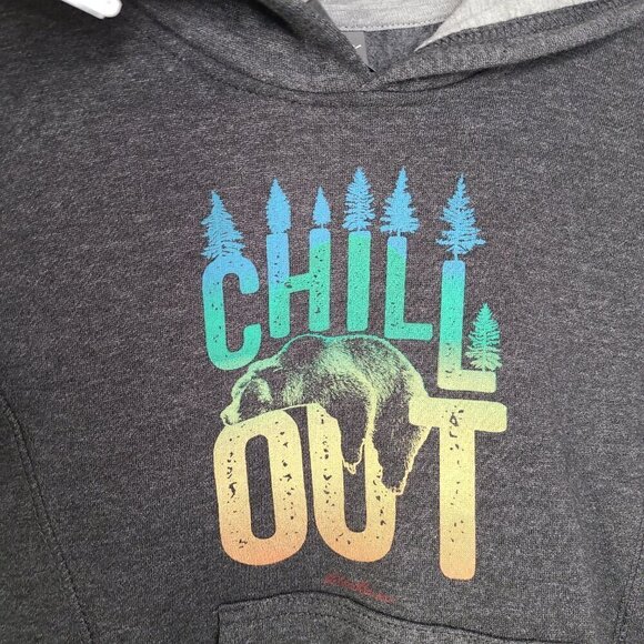 NWT Eddie Bauer Grau Chill Out Pullover Hoodie Sweater - Picture 3 of 8